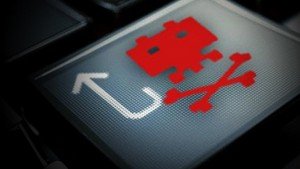 ransomware attack skull keyboard icon