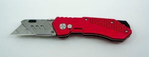 fancii box cutter with red handle extended